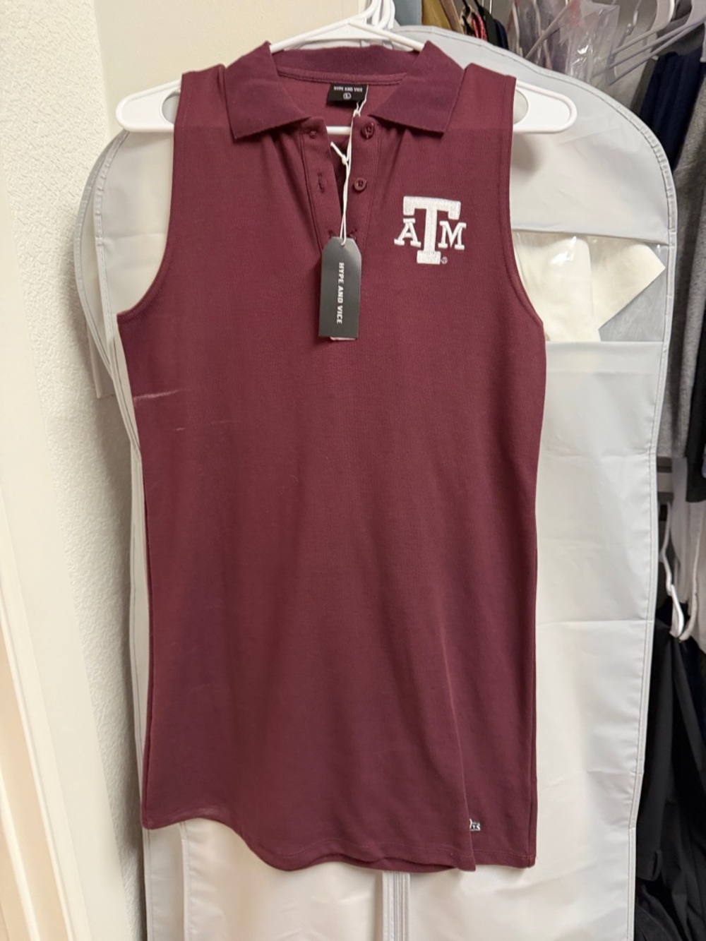 Hype&Vice Texas A&M Sleeveless Mini Polo Dress (Reasonable Offers Welcome)